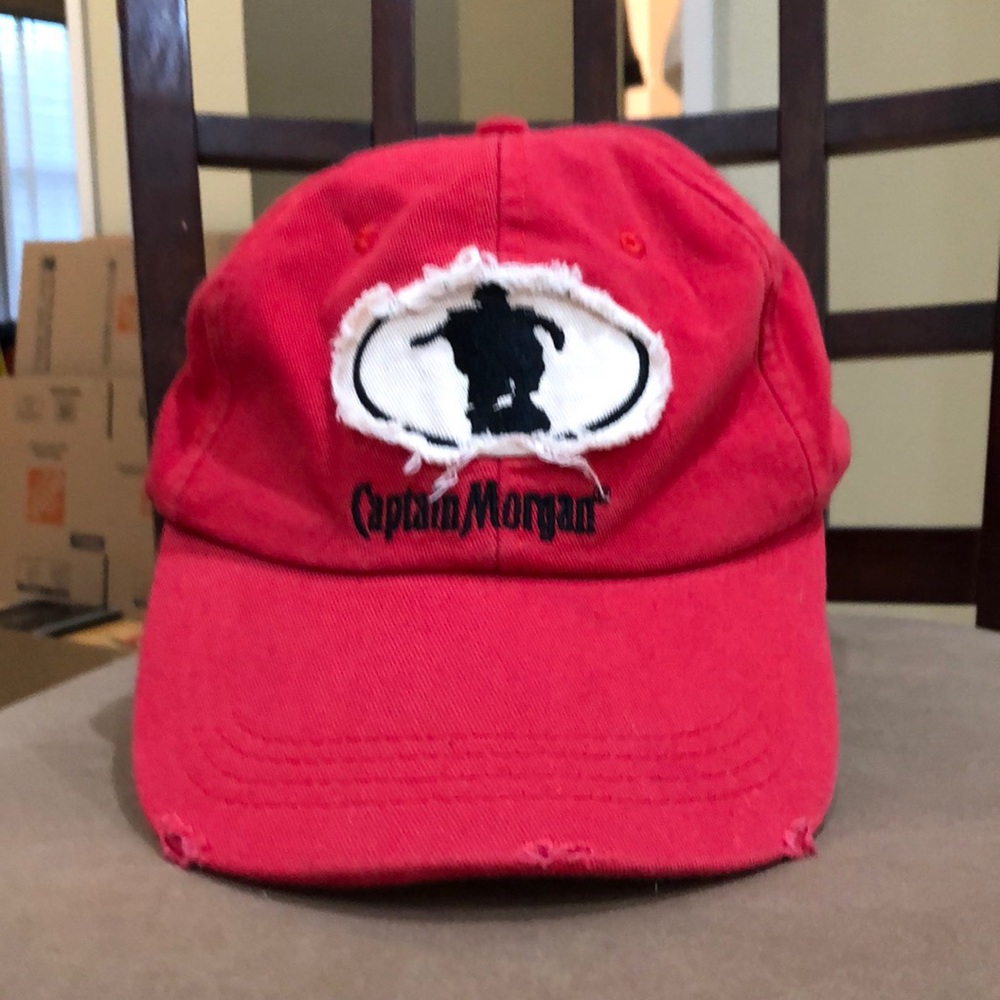 Captain Morgan Cap Baseball Trucker Hat RARE distressed